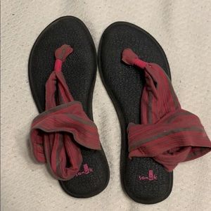 Pink Sanuk sandals